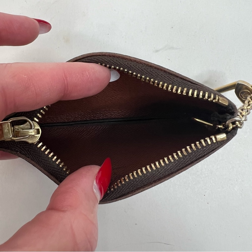 Louis Vuitton Key Pouch Brown Monogram Coated Canvas Credit Card Holder CT0118 - Picture 6 of 9